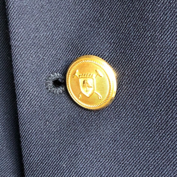 RALPH LAUREN NAVY BLUE BLAZER 100% WOOL - Picture 5 of 8